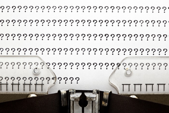 Typewriter QUESTION MARKS