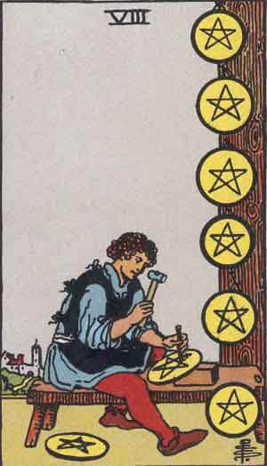 Tarot Card by Card – Eight of Pentacles