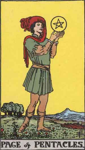 Tarot Card by Card - Page of Pentacles - Tarot card meanings