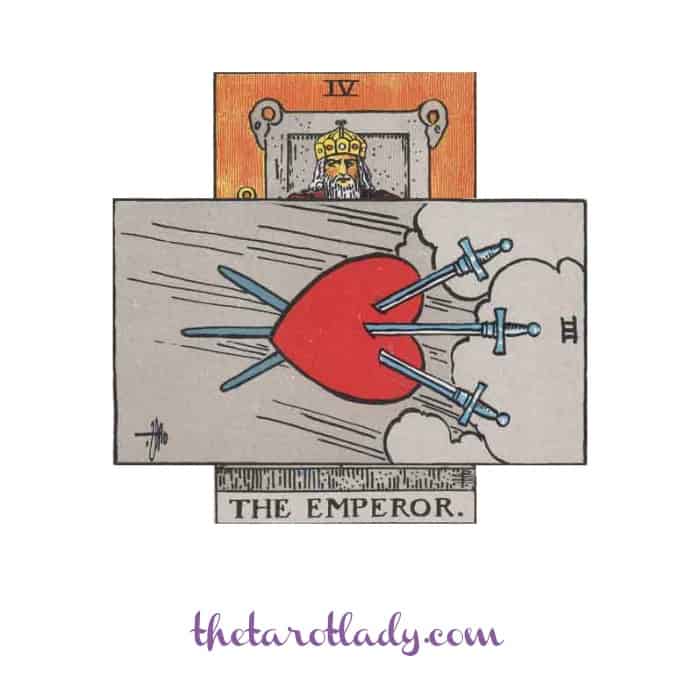 Breaking Down the Celtic Cross Mini Cross Emperor Three of Swords