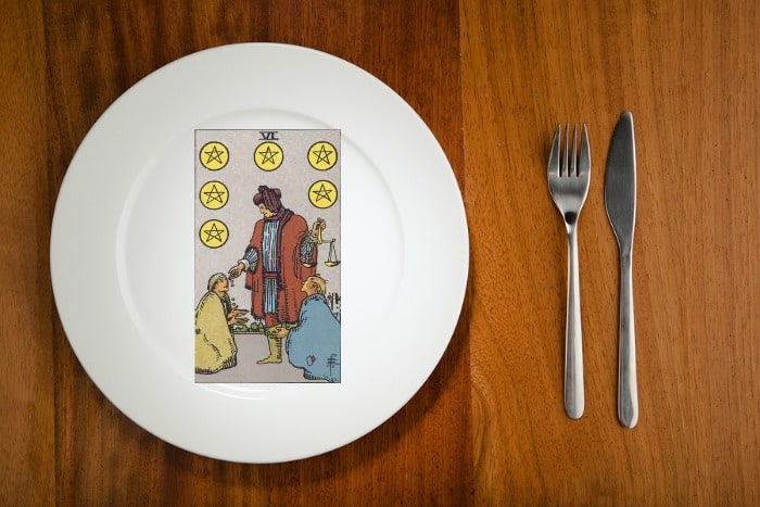 Tarot by the Mouthful - Six of Pentacles