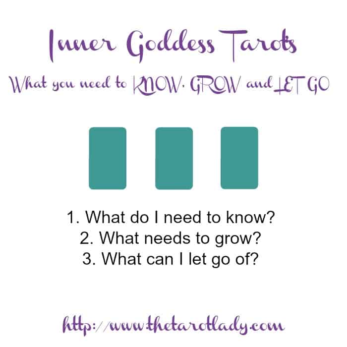Tarot Spread Test Drive – Inner Goddess Tarot’s What you need to KNOW, GROW and LET GO spread