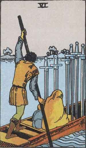 Which tarot cards indicate travel? Six of Swords