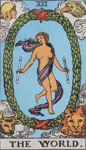 Which tarot cards indicate travel? The World