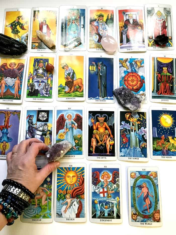 Tarot and Crystals and Rituals…oh my! A primer for working with Tarot and Crystals. The Major Arcana and Crystals. 