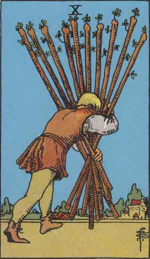 Which tarot cards indicate buying a new home? Ten of Wands