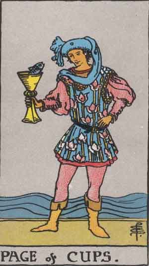 Which tarot cards indicate children? Page of Cups