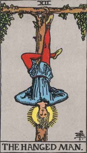 Which tarot cards indicate criminal activity? The Hanged Man